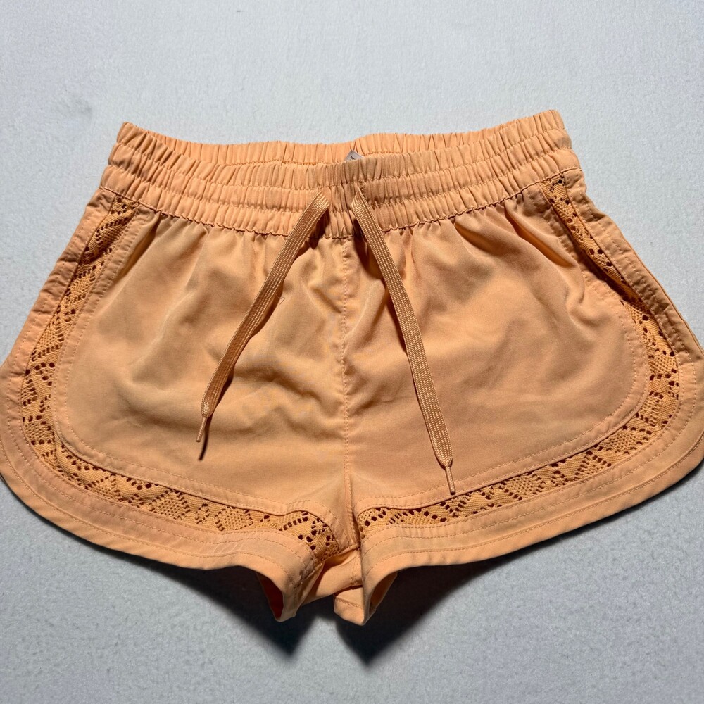 Wonder Nation Peach Lace Trim Shorts Size Large Polyester